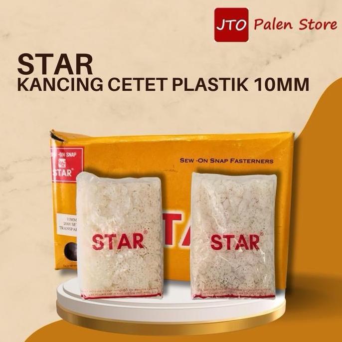 Kancing Cetet Plastik STAR 10 mm - Kancing Plastik STAR sama seperti Kancing KAM Promo Premium