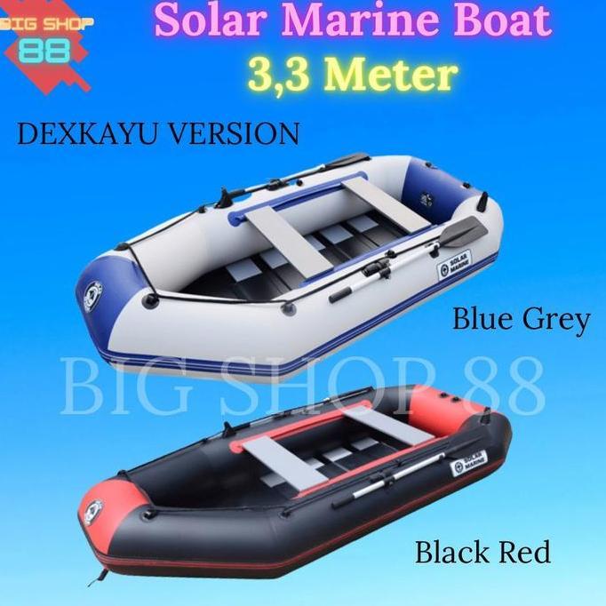 Solar Marine Perahu Karet Mancing Inflatable Boat 3,3 Meter 3 Meter DexKayu Version Tebal 0,7 mm Kua