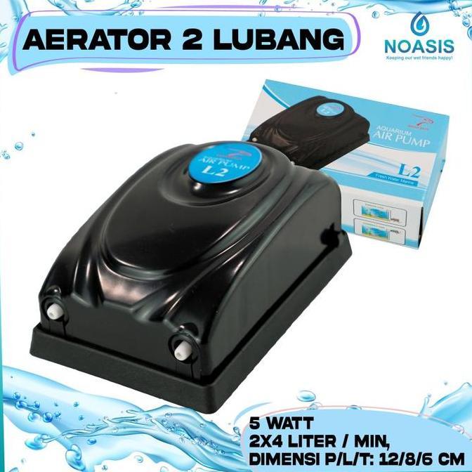 Rambitshop5 - Yamano Ap-3 Aerator 2 Lubang Mesin Pompa Udara Aquarium