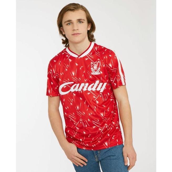 Liverpool Fc Adults Retro Candy 89/91 Home Shirt Men - Official Lfc Jersey Original Pria