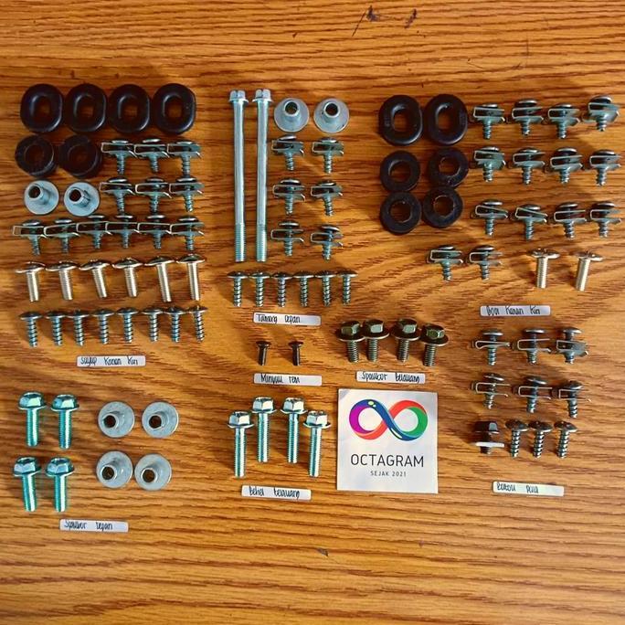 Gratis Ongkir/Baut fullset body Yamaha Jupiter MX new 135/Gratis Ongkir/Baut fullset body Yamaha Jup