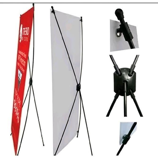 Terjangkau X Banner 60X160 Putih Stand Standing Banner