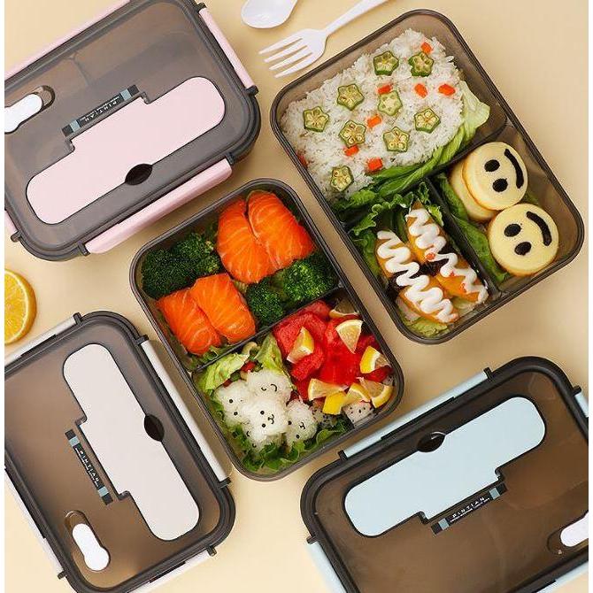 Lunchbox Kotak Makan Siang Box Tahan Panas Microwave Bekal Plastik