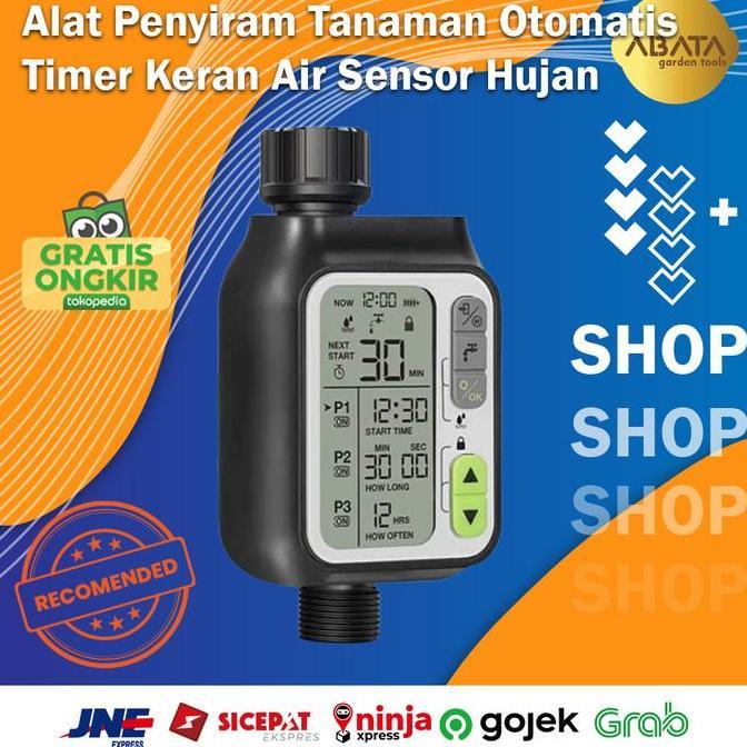 Penyemprot Tanaman Timer Programmable IPX5 Sensor Hujan Alat Siram Tanaman Otomatis Automatic Irriga