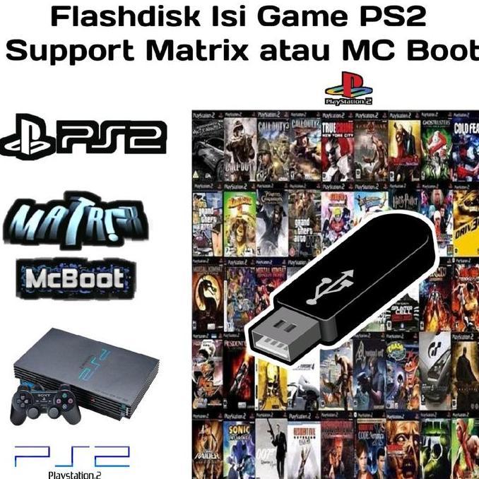 Flashdisk PS2 Kompatibel Matrix/MCBoot Aksesoris Konsol PS2