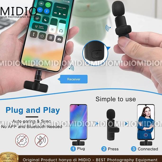 Bright Microphone Wireless MIC Clip On Vlog Smartphone TYPE C /IPHONE