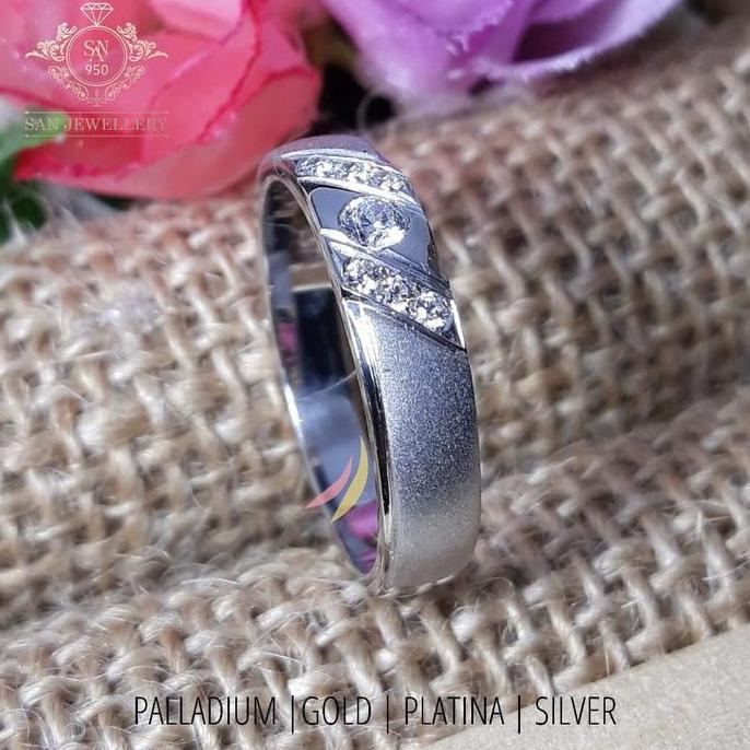 Cincin wanita nikah tunangan pallladium platinum perak emas putih emas kuning S13