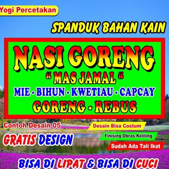 Diskon Spanduk Kain Nasi Goreng Desain Bisa Costum Sesuai Keinginan Nasi Goreng