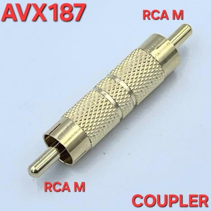 AVPRO AVX187CX RCA Male To RCA Male Audio Coupler GOLD