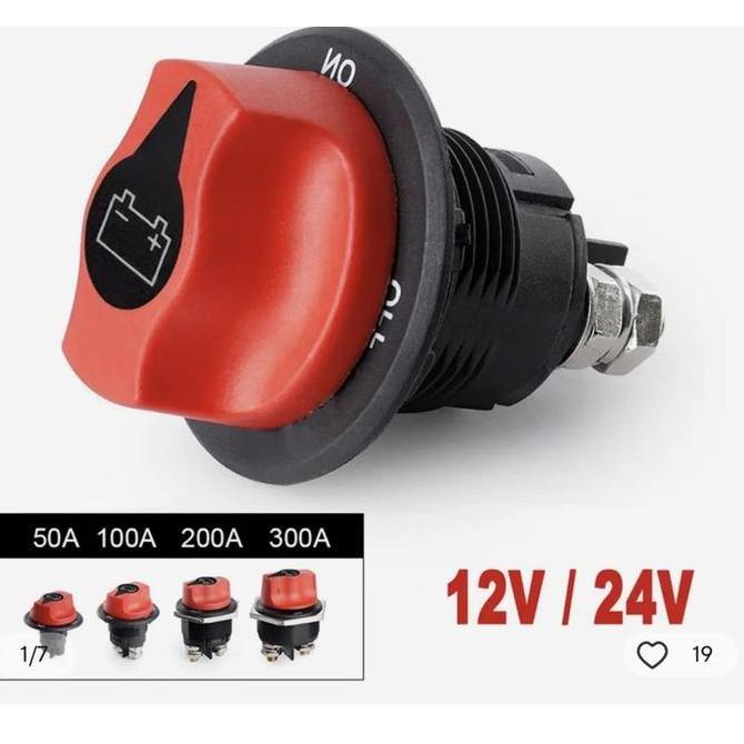 100A Sakelar Pemutus CUT OFF Baterai Mobil Isolator Pemutus Daya