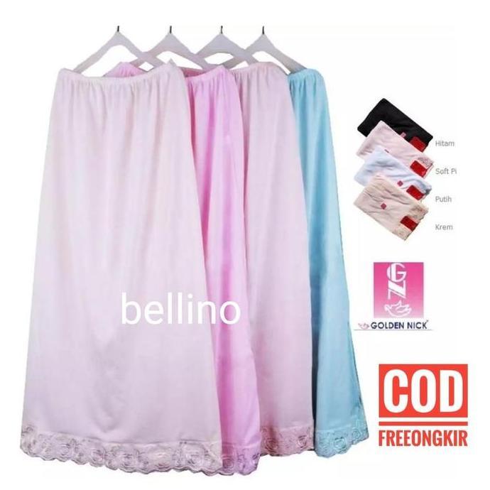 Promo Androk Dalaman Renda Perempuan Golden Nick / Rok Dalaman Gamis Baju Muslim Wanita Muslimah Pan