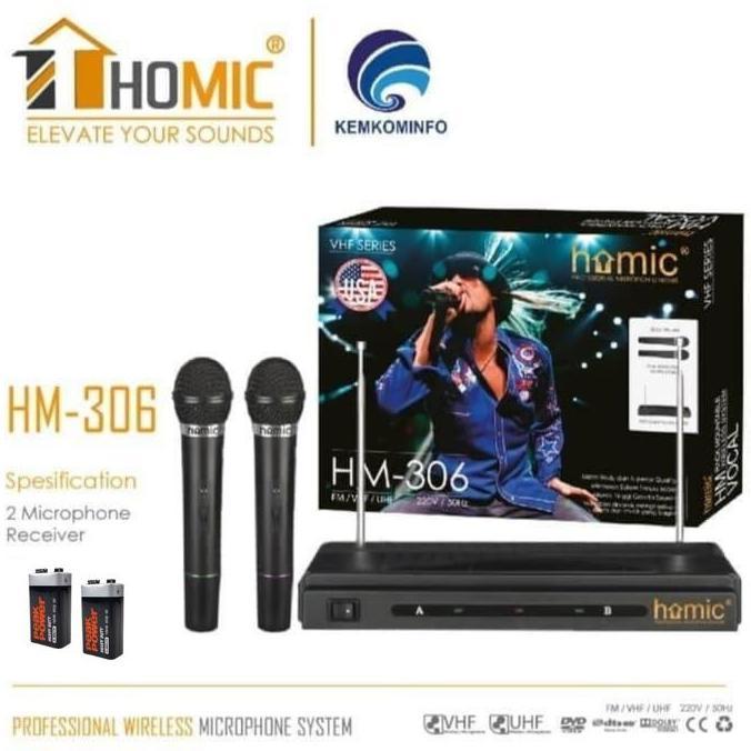 Mic Wireless Double Microphone/Mic Tanpa Kabel/Microphone Wireless