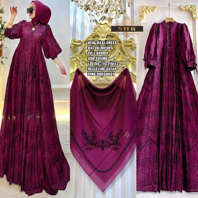 KODE MAXI DRESS KATUN IMPORT NEW MAXI DRESS BY SHR
