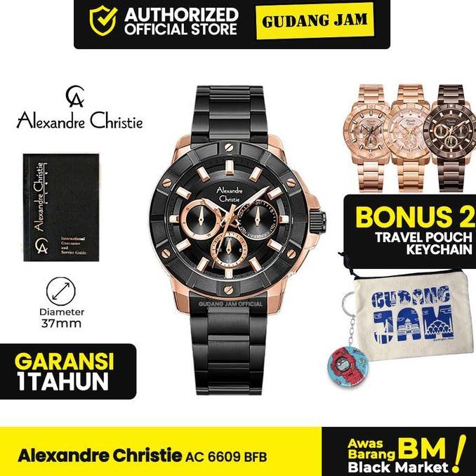 Jam Tangan Alexandre Christie Wanita AC 6609 BAC 6609 AC6609BStainless Steel