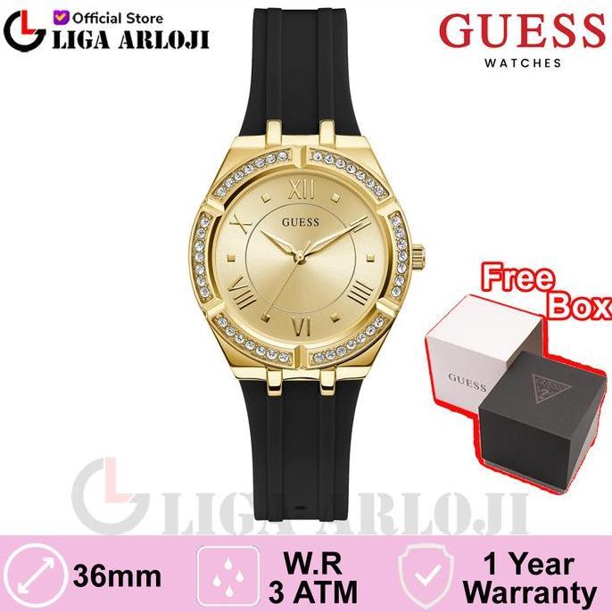 GUESS GW0034L1 Orinal COSMO Jam Tangan Wanita Gold Rubber