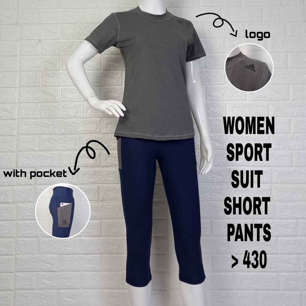 Balldi - Baju Senam Setelan Pendek/Set Baju Zumba Wanita/Set Pakaiqan Olahraga Wanit/Set Baju Yoga,G