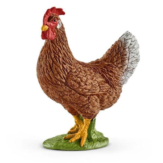 Hen 13826 Induk Ayam Betina Chicken Schleich Mainan Anak Animal Toy Figure Binatang Miniature Edukas