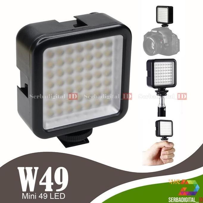 Video Lighting LED Mini 49 LED Fotografi Camera Smartphone Vloging