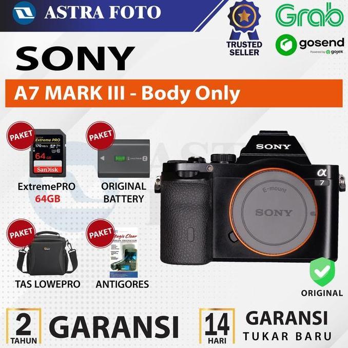 SONY ALPHA A7III / SONY A7 MARK III BODY ONLY - Garansi Resmi