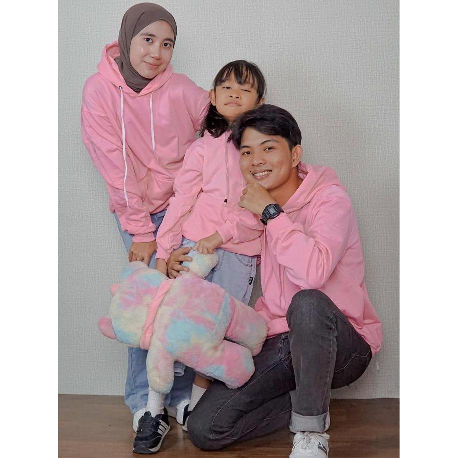 Jeaso Set Family Hoodie Dewasa Anak Keluarga Panjang  Couple Wanita Vol 2 Pasangan Baju Polos Atasan