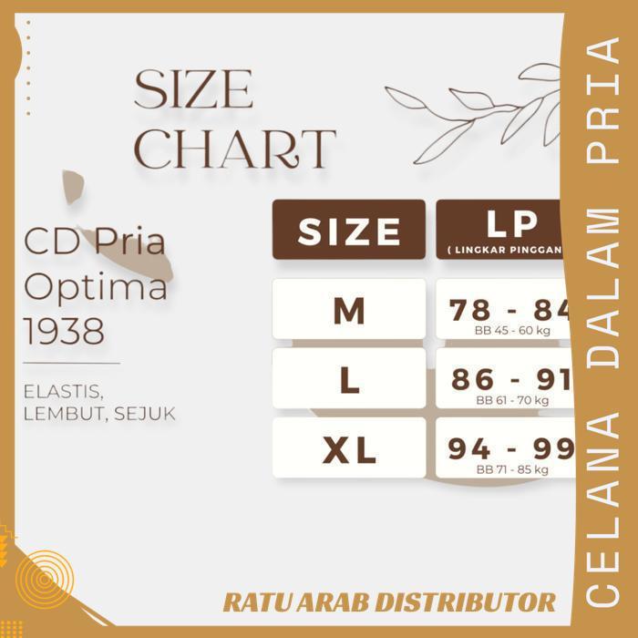 CELANA DALAM PRIA 3 PCS OPTIMA / OPTIMA 1938  1BOX (ISI 3 PCS) / SEMPAK / CD PRIA DEWASA (SKU1938) B