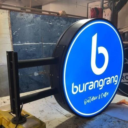 Terlaris Neon Box Bulat 80Cm(2 Sisi)