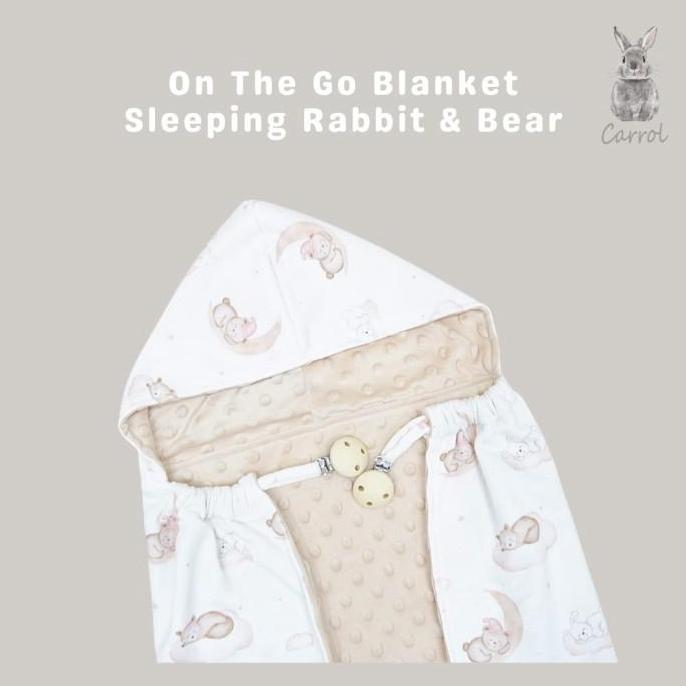 Carrol Baby On The Go Blanket Sleeping Rabbit N Bear