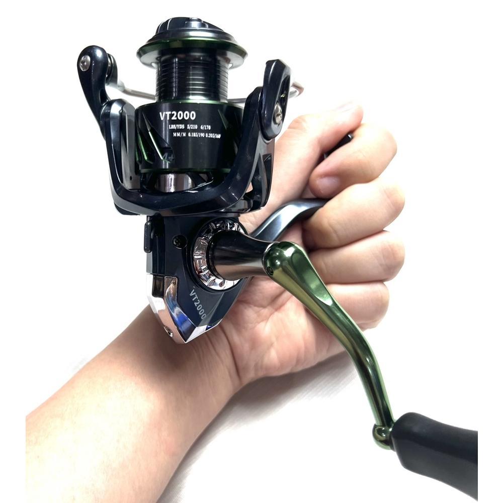 Balldi - Power Handle Gulungan Pancing Reelsking Vt 2000 -7000 Warna Hitam Hijau Spinning Reel Spool
