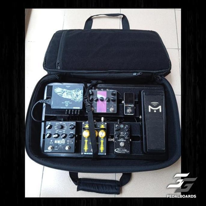 HELLFIRE VINTAGE PEDALBOARD PLUS GIGBAG PEDALBOARD PEDALBOARDS KAYU ORIGINAL DAN TERPERCAYA