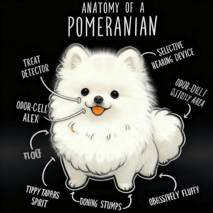 Heniii-Kaos Pasangan Unik Desain Lucu Analisis Anjing Pomeranian Bahan Katun Berat Kualitas Premium 