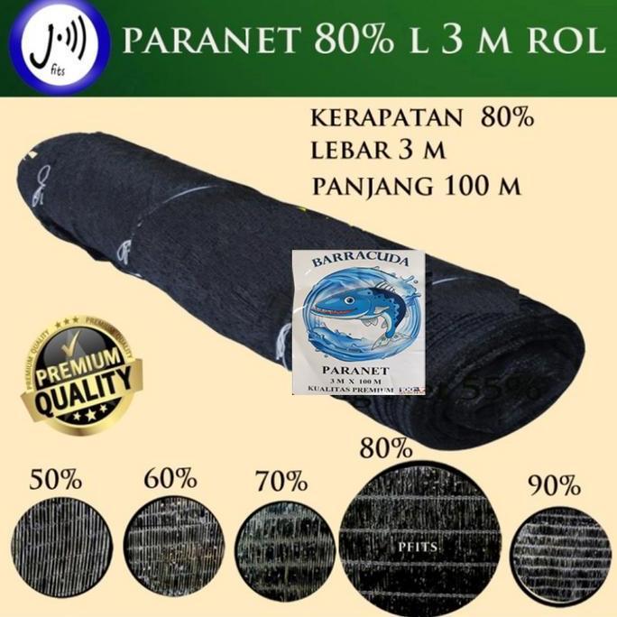 Paranet 80% lebar 3 M Rol / Shadingnet / Jaring anti sinar matahari