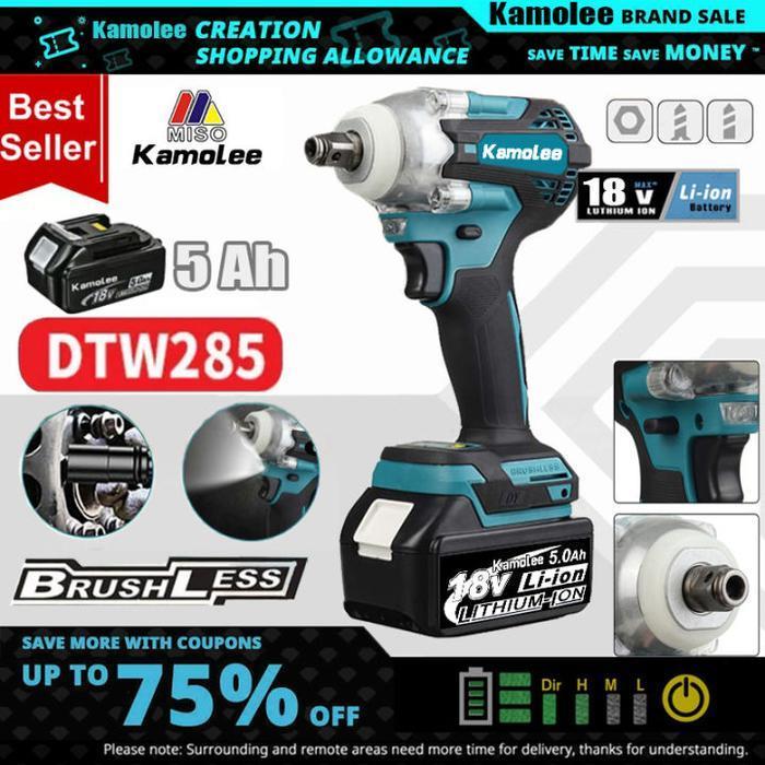 Kamolee Dtw285 Cordless Brushless Impact Wrench Original Dan Terpercaya