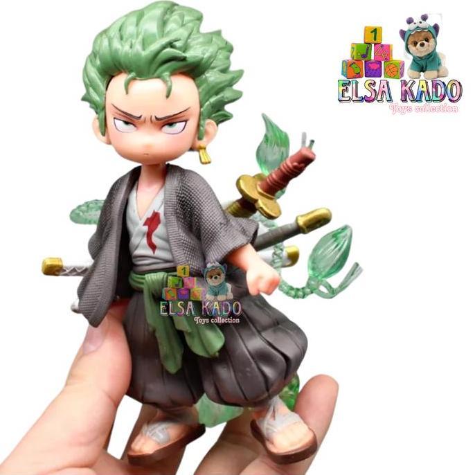 Action Figure Roronoa Zoro Samurai Ver Q Version One Piece Anime