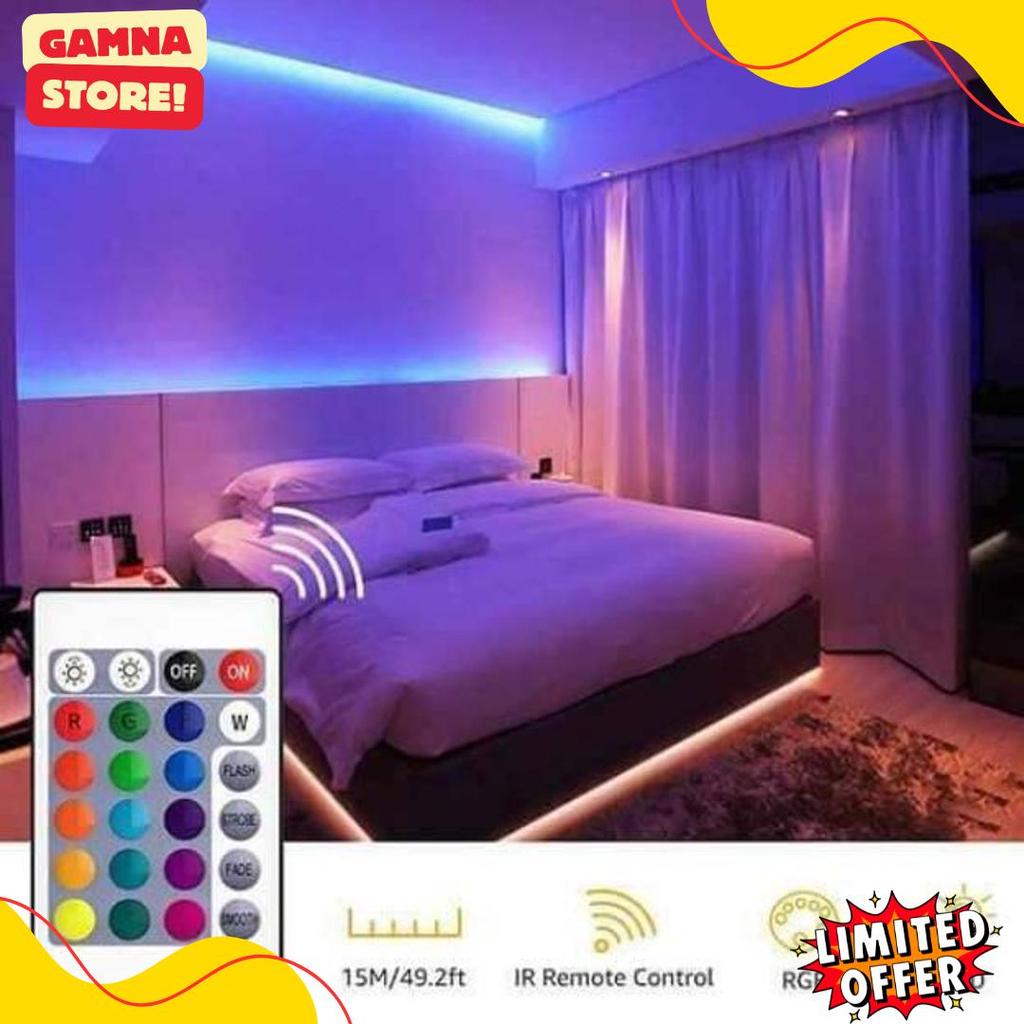 Wajib Punya [Waterproof] Lampu Led Strip Rgb 16 Warna Lampu Kamar Neon Tiktok Rso