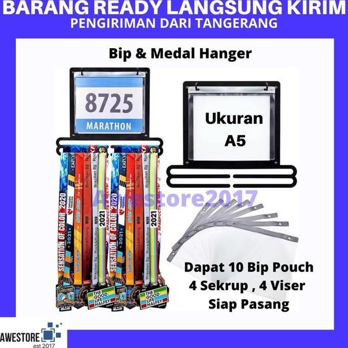 Promo Pajangan Medali Lomba Lari Gantungan Bip Race Holder Running Medal Hanger Piala Import Milo Po