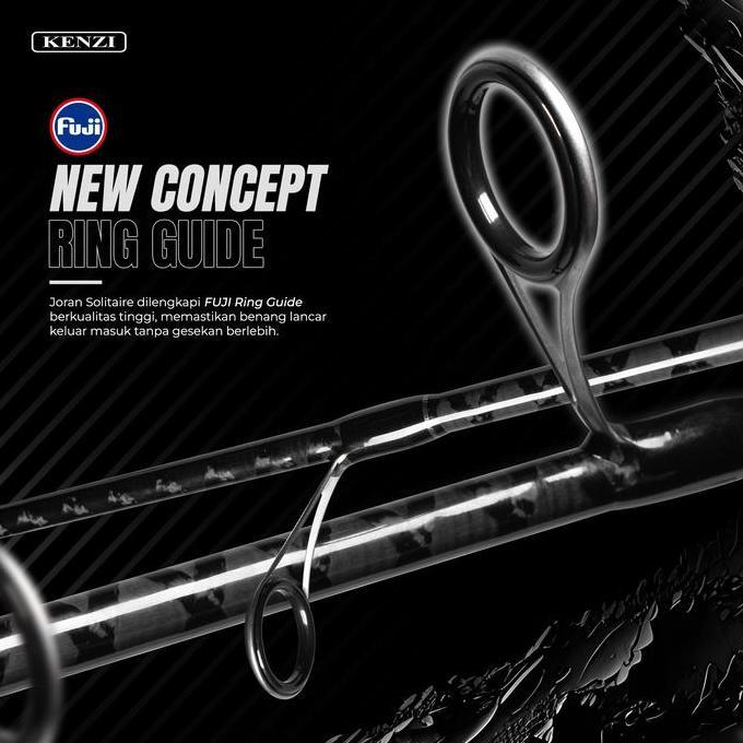 Putrowayahseller - Joran Kenzi Solitaire 72 Spinning 21Cm Casting Rod X-Wrap Solid Carbon Fuji Guide