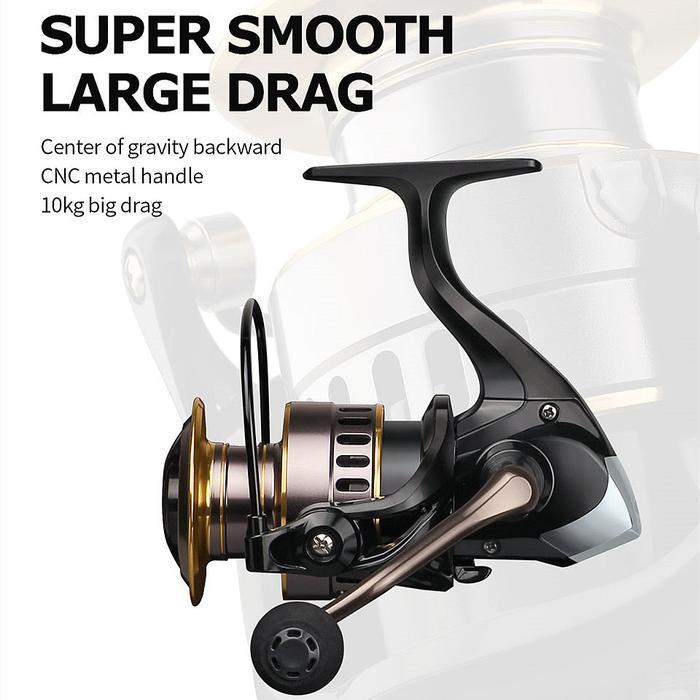 Shimano Set Rod Pancing Karbon + Gulungan Mencast 5.2:1 Gear Ratio Pancing Metal Reel Berputar Cocok
