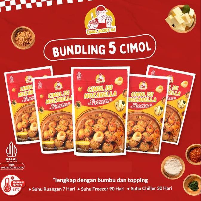 Mild.stander - Paket Mukbang Cimol Bojot AA Isi Mozzarella Daun Jeruk | Frozen Food Snack Viral