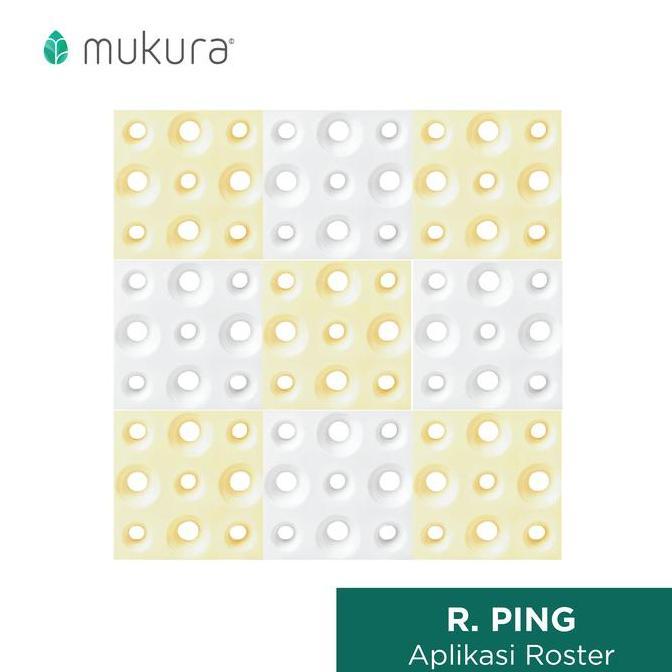 Promo Roster Keramik Minimalis Lubang Angin Minimalis Mukura Ping 20 x 20 cm Diskon