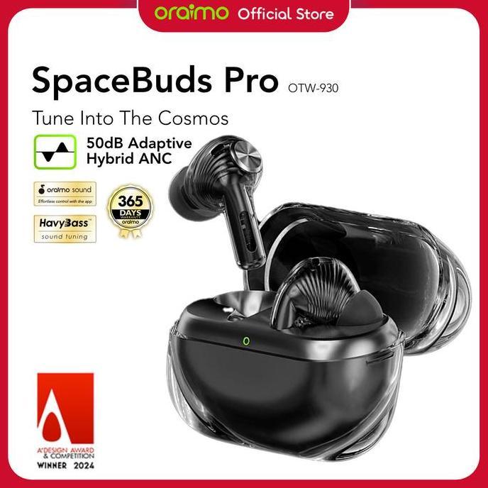 Promo oraimo TWS Gaming Bluetooth Headset v5.4 Spacebuds Pro OTW-930 Spatial Audio Hybrid 50dB Adapt