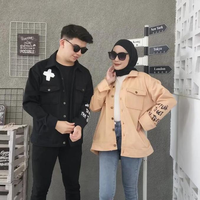Jaket Couple Pasangan Outsider jaket semi parka - Hoodie Couple Pasangan - Jaket Switer Pria Wanita 