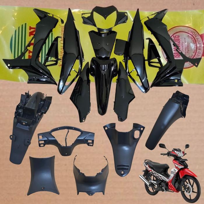 FULL SET BODY SUPRA X 125 NEW BATMAN 2007 COVER BODY SAYAP LUAR SPAKBOR DEPAN BELAKANG LEGSHIELD KON