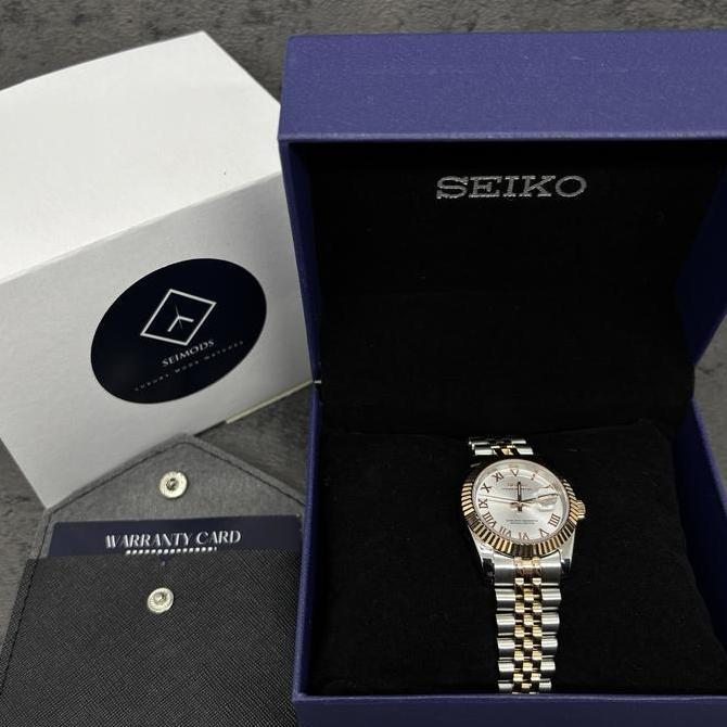 Jam Tangan Seiko Mod Datejust Ladies 31mm Automatic NH05 Everosegold Jubilee Seikolex Watch Women Wa