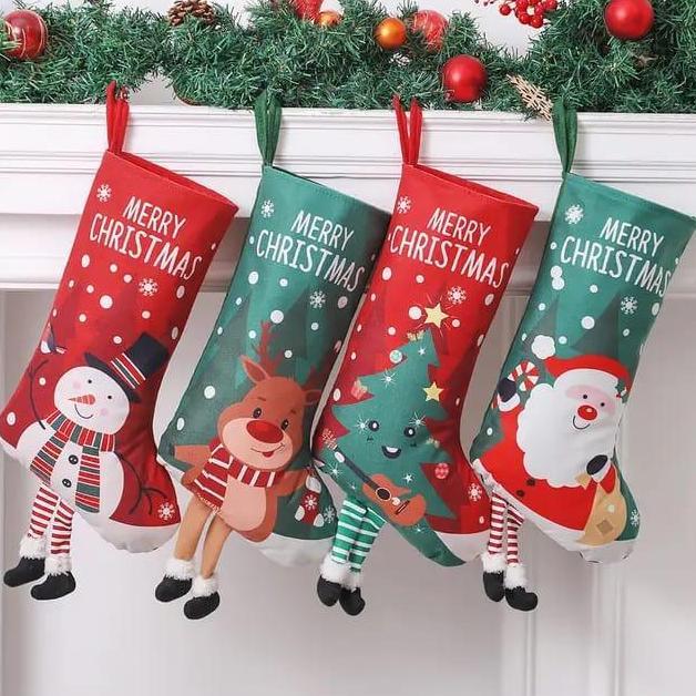 Kaos Kaki Gantung Natal Ada Kaki Premium Kaos Kaki Natal Hiasan Dekorasi Natal