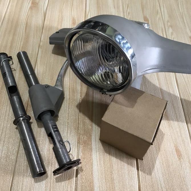 BATOK STANG KEPALA SET VESPA SUPER BULAT TAHUN 66 - 73 ORIGINAL DAN TERPERCAYA
