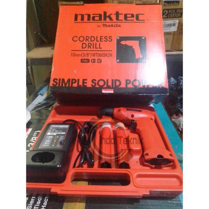 Mesin Bor Baterai / Cordless Drill Maktec Mt 066 Sk2 Original Dan Terpercaya