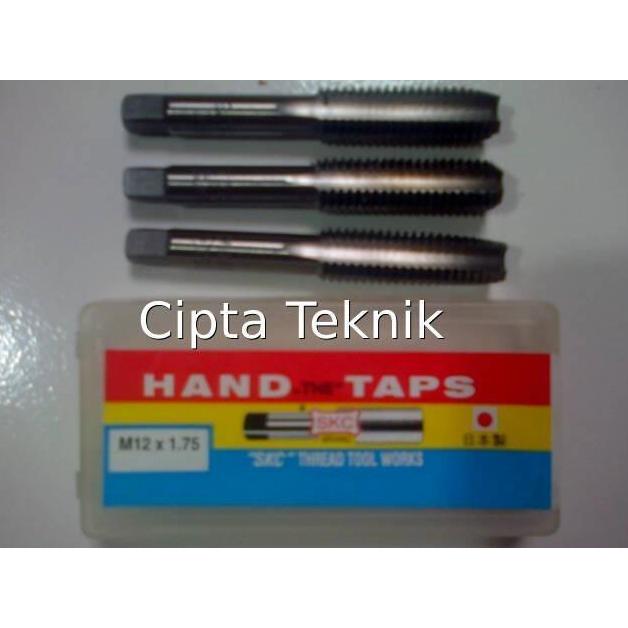 Hand tap SKC M12 x 1,75 Handtap SKC M12x1.75 Tap Ulir Lubang Baut M12 Pitch 1.75