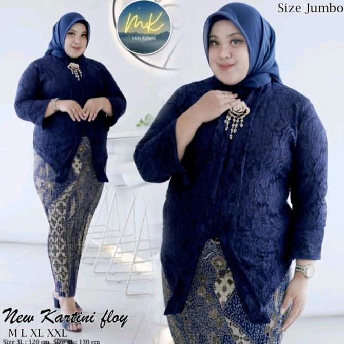 setelan kebaya brukat floy jumbo LD 120 kebaya brukat modern kebaya Kartini jumbo