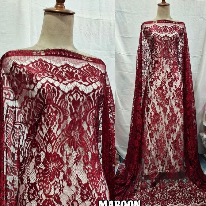 KAIN BROKAT SEMI FRANCIS  BAHAN KEBAYA MODERN BROKAT HALUS BROKAT LEMBUT