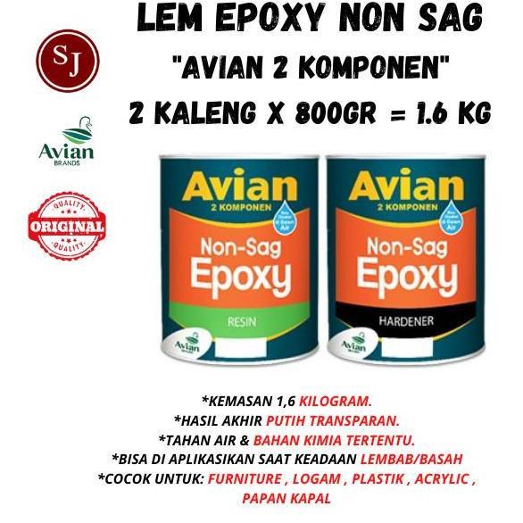 Promo LEM EPOXY Non Sag 2 Komponen x 1600 Gram Resin Hardener utk KAPAL LAUT Diskon